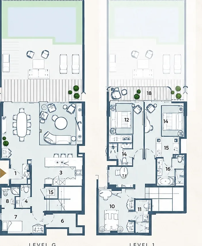 Indicative Fairmont townhouse floor plan, TH Type 1
