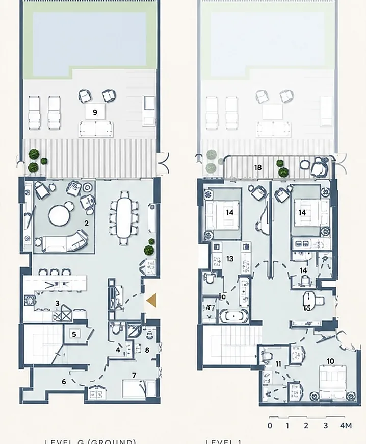Indicative Fairmont townhouse floor plan, TH Type 1-M